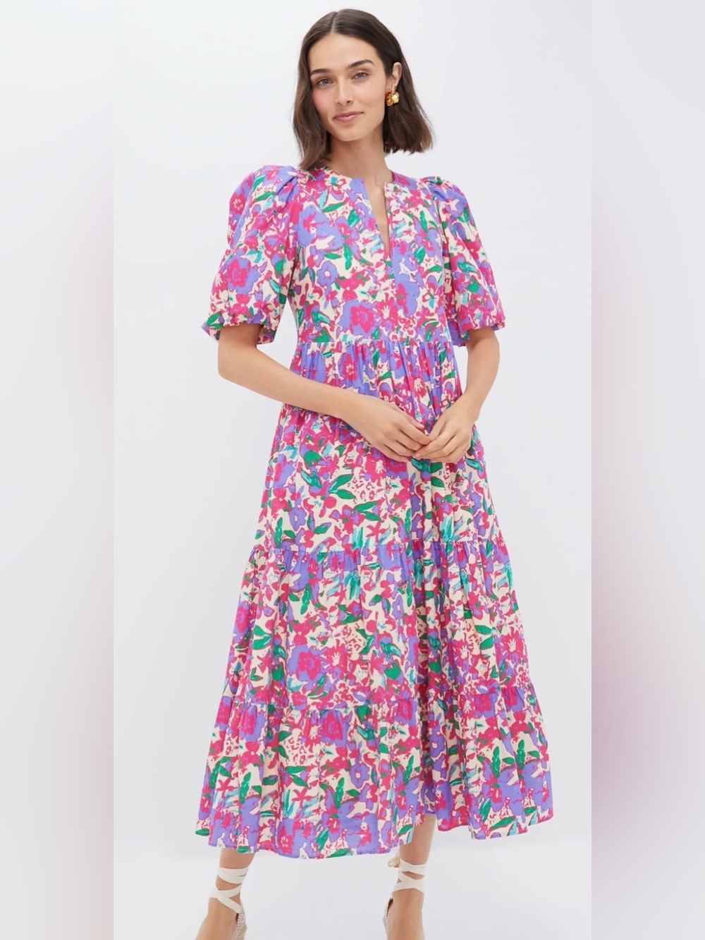 HYACINTH HOUSE
Magenta Multi Floral Cisco Maxi Dress